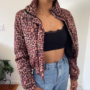 Leopard puffer jacket🐆